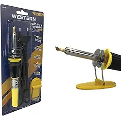 Western Pirógrafo e Ferro de Solda 2 em 1, 5 Pontas, 127V, 400°C, Preto e Amarelo