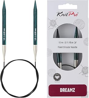KnitPro Dreamz Premium Fixed Circular Needles - 24" Length, US Size 11 (8mm)