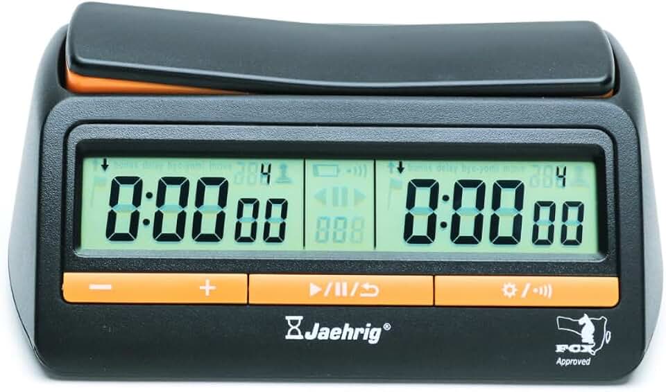 Relógio de Xadrez Digital Profissional Jaehrig - 42 Configurações de Tempo