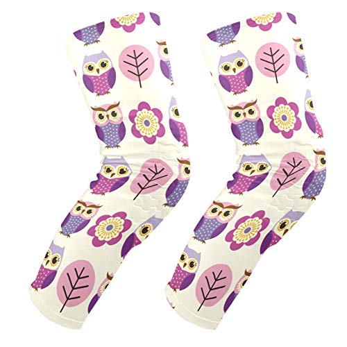 Genouillères rembourrées hiboux et fleurs pour homme et femme protection genoux sport