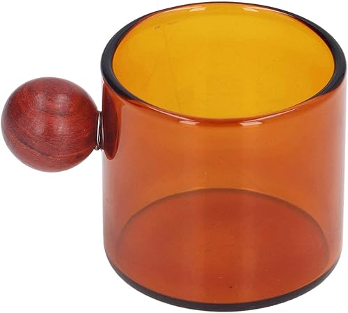 Miniatura 2 de Tazas de café vintage, taza de café de vidrio vintage, tazas de café vintage con bola de madera para cumpleaños, inauguraciones de casa y bodas