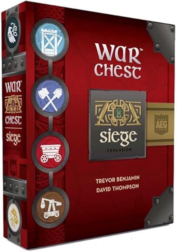 AEG War Chest - Expansión de asedio | Construye fortificaciones y socava a los oponentes | Zapador, Torre de asedio, Trebuchet, War Wagon | 2 o 4