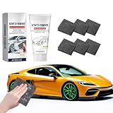 Kit Reparación Arañazos Coche 2025, Paños Nano Eliminador de Rayaduras con Pasta de Pulido 50g, Restaurador Pintura para Coche, Moto y Superficies Variadas, 6 Paños Profesionales