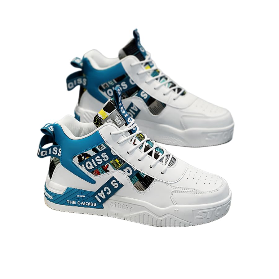 Mens High Top Sneakers Skate Casual Walking Shoes Street Fashion Sneakers Lightweight Shoes for All Seasons