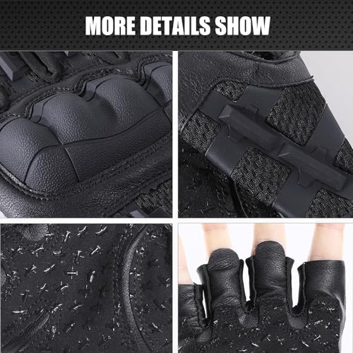 Image of WTACTFUL Fingerless Tactical Gloves Men Women, Breathable Reinforced Palm | Microfiber Leather, Breathable Mesh, Adjustable Wrist, Anti-Slip, for Motorcycle Airsoft Paintball Cycling Work Hiking