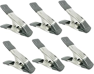 OSALADI 6pcs 4 Clip Clips for Curtains Heavy Duty Spring Heavy Duty Clips Studio Backdrop Clips Multipurpose Clip Photo Studio Clamp Clip for Video Clip for Muslin Clip for Canvas Grey