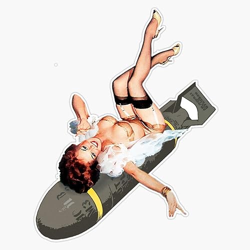 Miniatura 1 de Pin-Up Bombs Away Wwii - Póster de vinilo vintage para pared, para laptop, parachoques 5, RDB-USA-STICKERS-6947