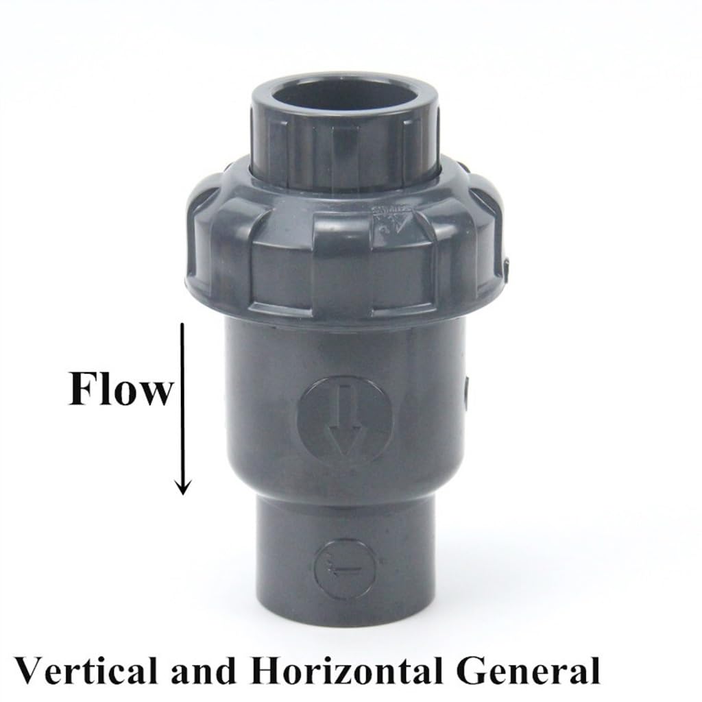 PVC Check Valve, PVC Flap Check Valves UPVC Connect Inner 20-63mm Garden Irrigation Vertical Horizontal(Inner 50mm)