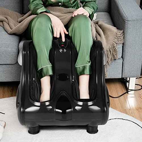 Image of Giantex Foot and Calf Massager with Heat - Shiatsu Foot Massager Machine with Vibration, Deep Kneading, 3-Level Intensity Modes, Electric Foot Massager for Tired Feet, Leg, Calf Pain Relief (Black)