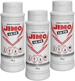 Kit Jimo Com 3 Inseticida em Pó Elimina Formigas Traças Baratas Pulgas Formigas De Longa Duração