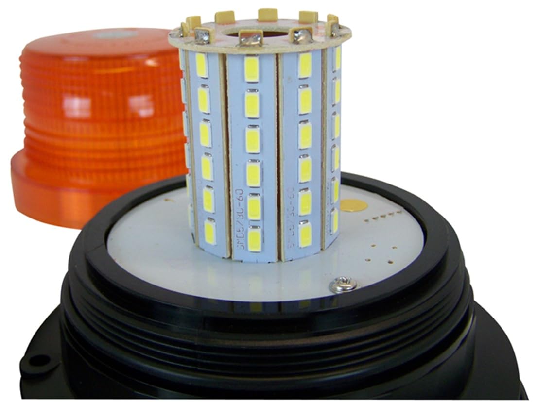 Gyrophare Fixation magnétique 12/24V Orange