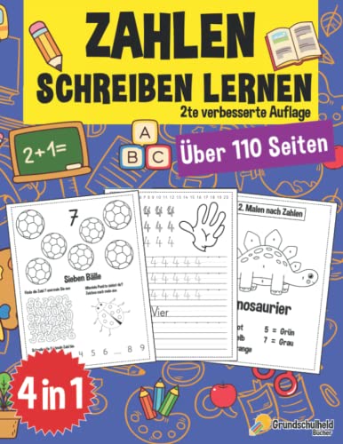 Zahlen Schreiben lernen ab 4 Jahre: Ein großer Kindergartenblock,...