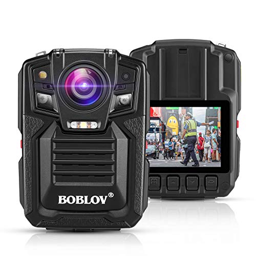 Body Camera for Law Enforcement , BOBLOV 1296P Police Body Worn Cameras with Audio and IR Night Vision , Body Mounted Wearable Cam Video Recorder for Civilians , Security Guard, Support Max 128G