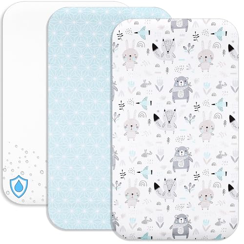 Lovely Hippo 2X Spannbettlaken 90x55 cm 100% Baumwolle + 1X...