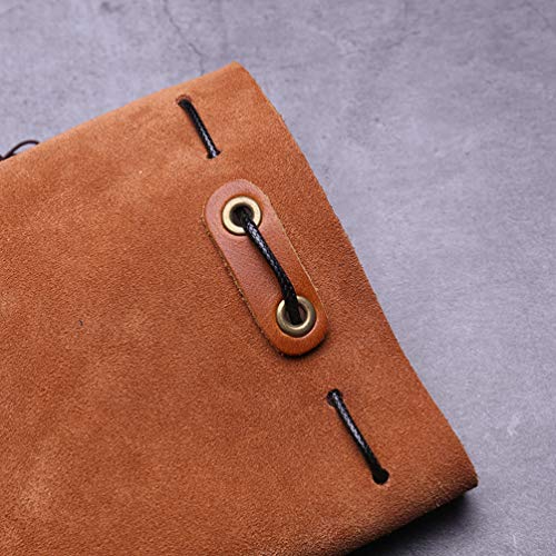 Stobok Vintage Purse Leather Pouch Drawstring Gift Bag Jewelry Storage Bag Coin Purse - Brown #TOP4