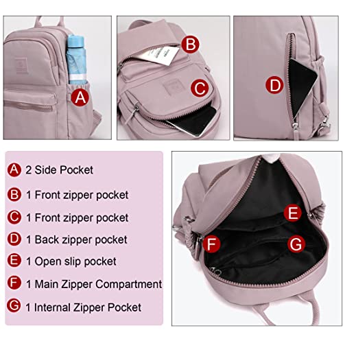 Sunwel Fashion Sling Bag Mini Backpack Casual Daypack Chest Bag With Detachable Pom Pom Ball Keychain For Women (Khaki) #TOP1