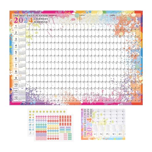 Calendario Anual 2024 Pared Grande, Planner Wall Calendar 2024 English, Planificador Anual 2024 De Pared, Calendario Gigante Pared 2024, Calendario Personalizado 2024