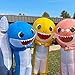 MXoSUM Inflatable Shark Costume Adult Halloween Costume Full Body Shark Air Blow-up Party Costume Cosplay Jumpsuit