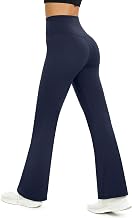 Glacspyg Women's Flared Yoga Trousers, High Waist Flared Trousers with Abdominal Control, Training, Fitness, Jogging Bottoms