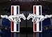3D Metal Car Side Emblem Logo Mark Sticker Badge For Ford Mustang Running Wild Horse Stickers Set of 2