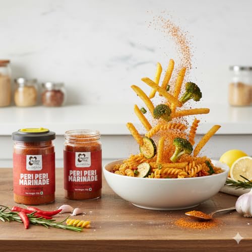 Image of Browntree Popcorn Seasoning-Peri Peri Marinade -Pack Of 2-100g | Each Pack 50g| Spicy & Tangy Popcorn Flavour for Movie Nights & Snacks
