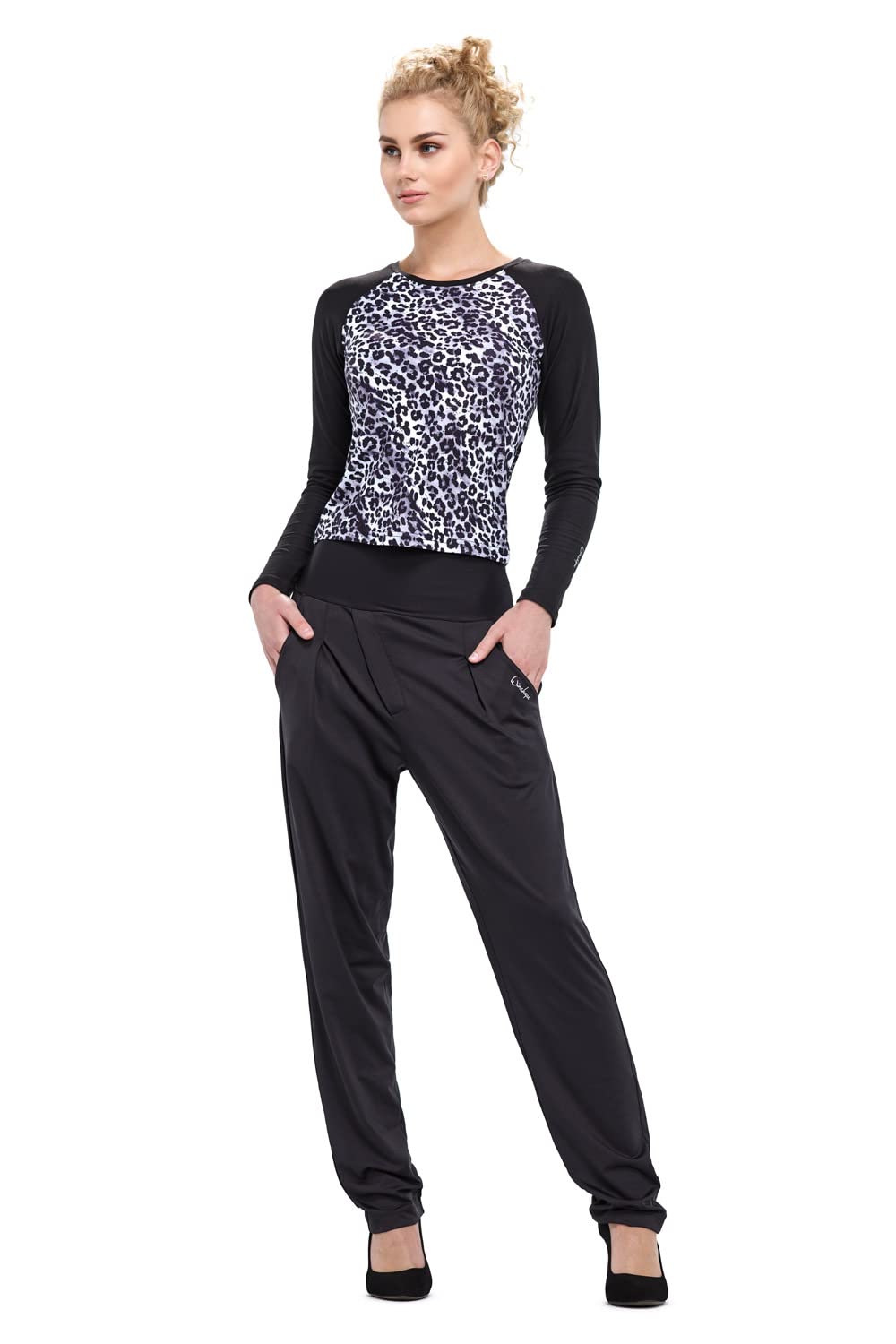 WINSHAPE Damen Lässige Hose Functional Light High Waist Baggy Pants Hp103 mit Core-Bund, Street Style
