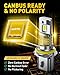 AUXITO 9007 Bulbs, 50000LM Ultra-Bright HB5 Light, Direct Insert 5 Mins Installation, 50000Hrs Long Lifespan, No Flicker, 99% Compatibility, Pack of 2