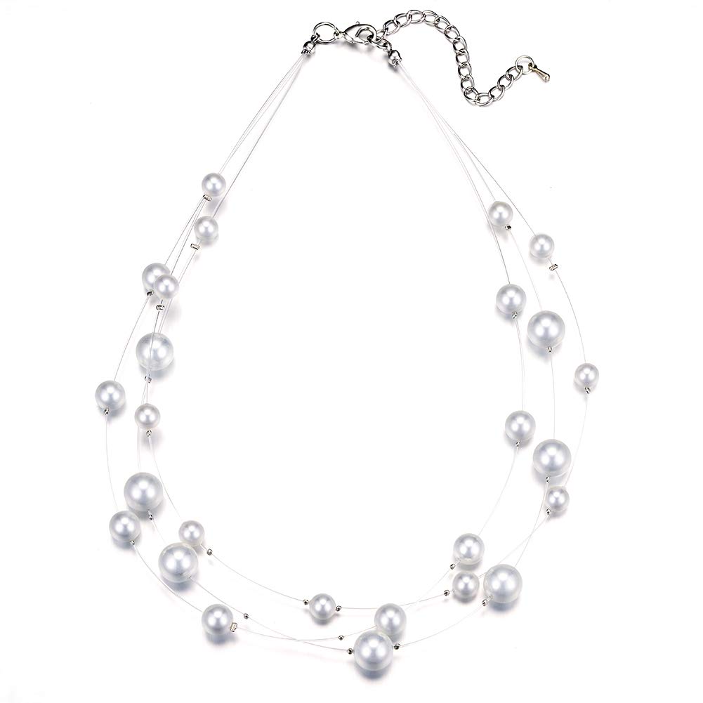 Layered Choker Freshwater Pearl Necklace - Fashion Jewelry Necklace Gifts For Women