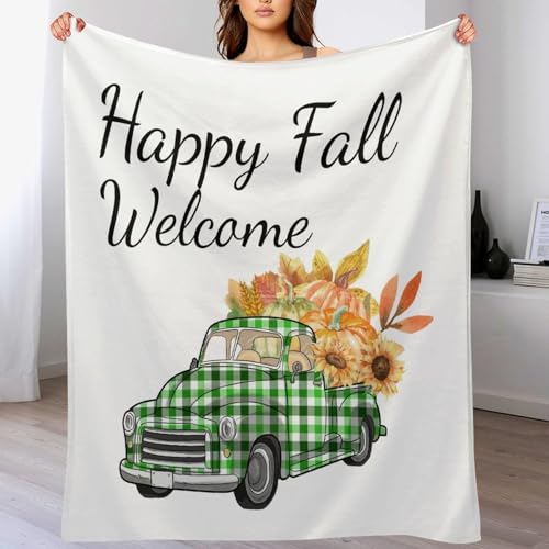 Couverture de lit Happy Fall 178x203 cm pour cocooner en automne - 7