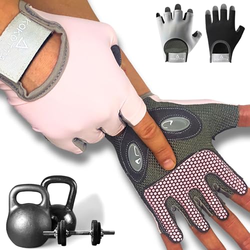 KOKOTTA Guantes Gimnasio, para Hombre y Mujer, los Mejores Guantes Gym para Levantamiento de Pesas, Ciclismo, Gimnasio, Entrenamiento, Transpirable y Ajustado