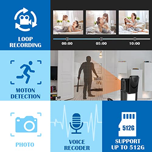 Yyluut Mini Body Camera Body Cam 8Hours 1080P Video Recorder Wearable Portable Security Cam With Night Vision 6-8Hr Battery Life Enforcement,Security,Guard,Home,Outdoor,Travel,Camping,Cycling #TOP5