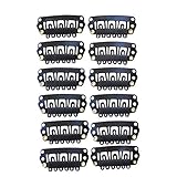 YONNA 12pcs U Shape Iron Snap Clips For Feather Hair Extensions Wigs Weft