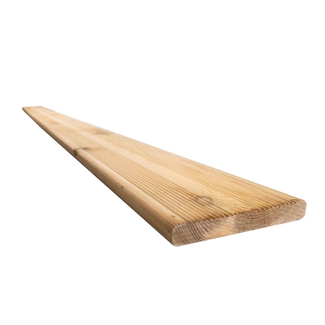 Snowdon Timber, Treated Reject Extra-Wide Decking Board, 15 Pack, (L) 2.4m x (W) 145mm x (T) 21mm, Garden and Outdoor Timber Deck