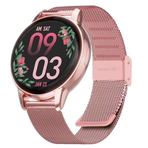 Vibez by Lifelong Luxury Smart Watch for Women - Emerald Rose Gold Smartwatch with Metal Strap, 1.39 Inch HD Display, IP67, Bluetooth Calling, 100+ Watch Faces, Health Tracker & Sports Modes (B0D92FKKW8) Amazon Price History, Amazon Price Tracker