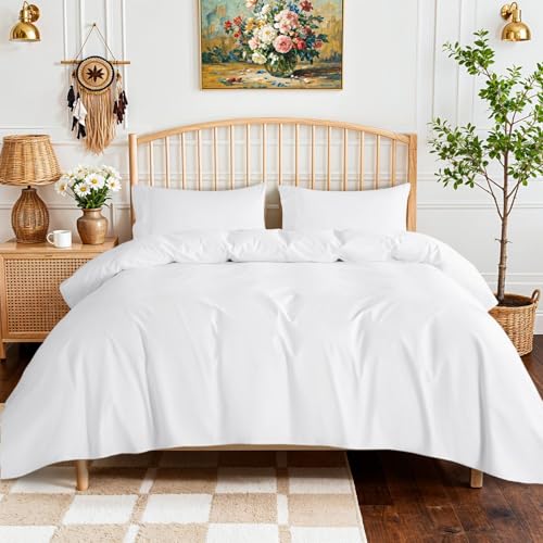 SONORO KATE 100% Egyptian Cotton Sheets - 800 Thread Count 5-Star Hotel Sateen Weave Bed Sheets Cooling Soft & Breathable Bed Sheets Set Fits 16 Deep Pocket - 4 PC (White King)