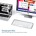 OMOTON Bluetooth Tastatur für Mac,Kompakte kabellose Tastatur kompatibel mit MacBook Pro/Air, iMac, iMac Pro, Mac mini, Mac Pro, QWERTZ DE-Layout, Silber