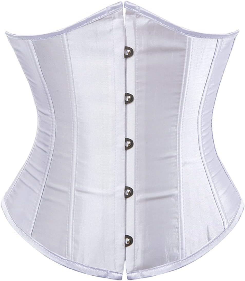 Women's Bustier Corset Top Plus Size Satin Waist Cincher Overbust Bustiers