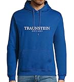 shirt84 Traunstein Koordinaten Männer Kapuzen Hoodie Blau Royal M