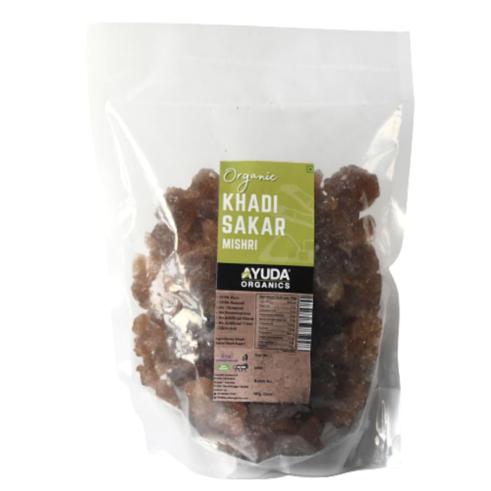 Ayuda Organics Brown Khadi Sakar Mishri (1kg) I Palm and Rock Sugar I Natural & Pure I No Added Chemicals, Preservatives I Sugar Thread Fresh I Unrefined Sugar Crystal I for All Home Essential (B0CFLL73X8) Amazon Price History, Amazon Price Tracker