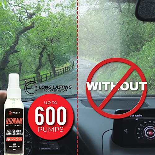 image for Gamer Advantage FogAway - Anti Fog Spray for Swim Goggles, Glasses, an