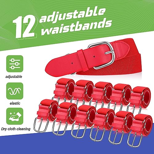Image of Hercicy 12 Pcs Baseball Belts Softball Belts Bulk for Adult and Youth Adjustable