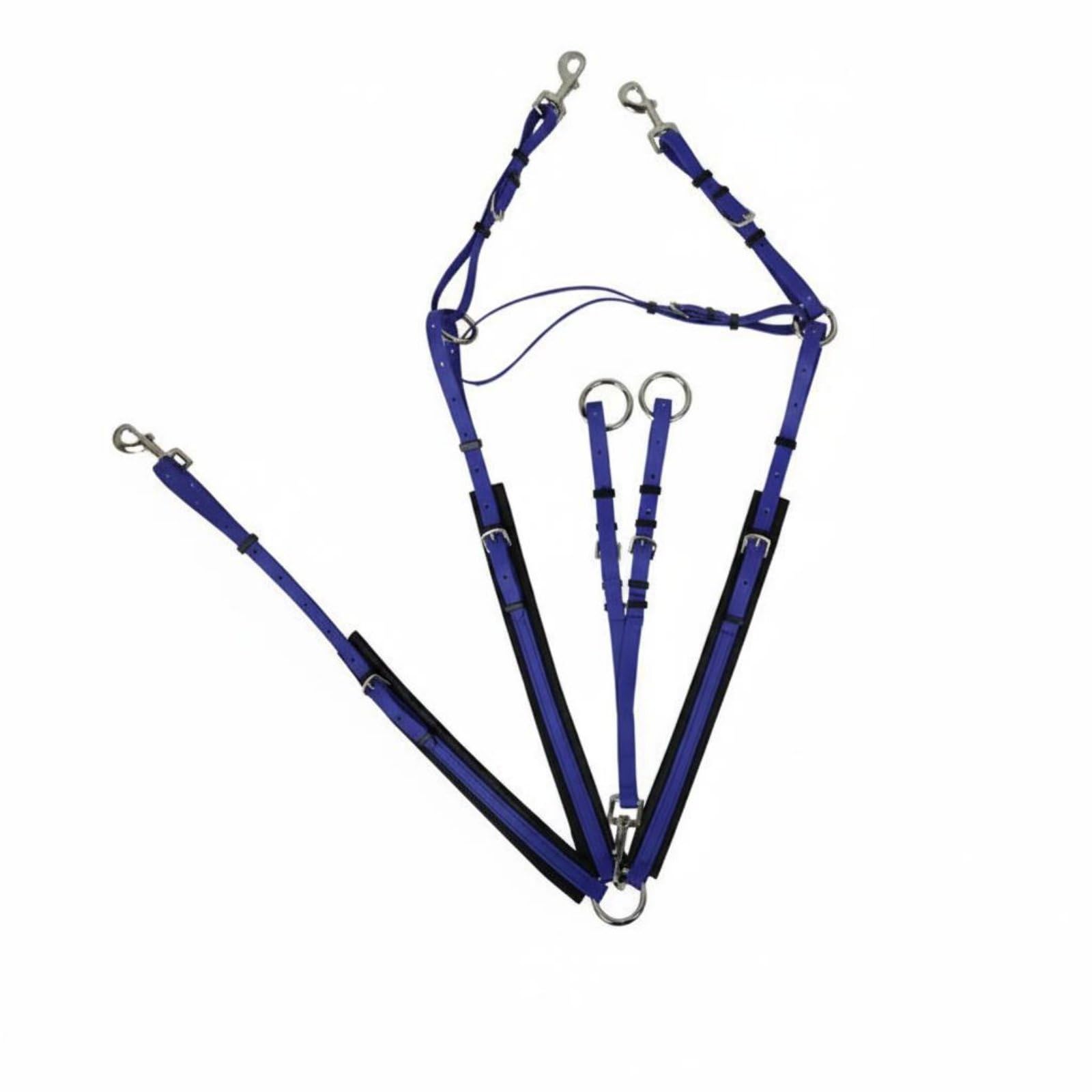 Pvc Horse Harness Pettorale Equitazione Regolabile in Pvc con Design Confortevole Che Favorisce il Movimento Libero Del Cavallo Adatto a Allenamenti Giornalieri Escursioni Uso Sportivo , Blu
