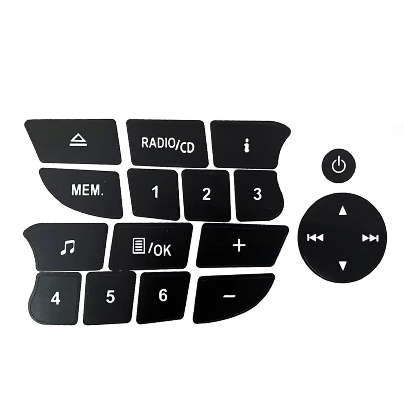 Modification Interior Compatible with Twingo for Clio for Megane 2009 2010 2011 Car Audio Button Button Repair Stickers Decal Stickers Accessories Accessory