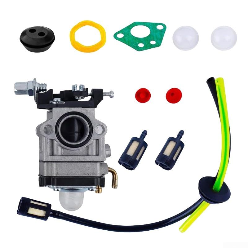 Carburetor Accessories for 52cc 49cc 43cc Engines, Carburettor Kit with Metal Construction, Compatible with 52 cc 49 cc 43 cc Gas-Powered Lawn Equipment