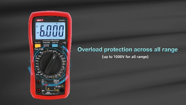 Image of UNI-T UT107+ Digital Multimeter, Pocket-Sized Mini Voltage Tester, AC /DC Voltage & Current, Resistance, Continuity, Diode Test, CAT III 600V Safety, with Test Leads & Case for Home DIY, Car Repair