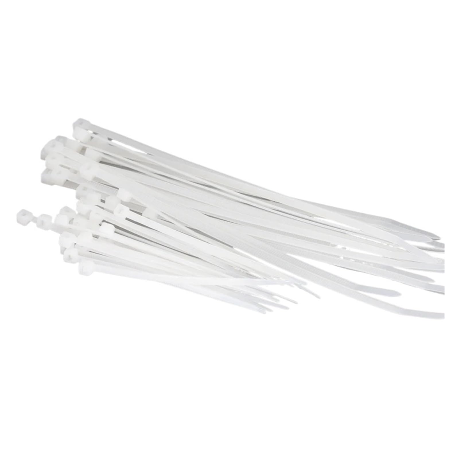Fascette con cerniera, 5 fascette da 300/350/380/400/430/450/500 mm, larghezza 4,8 mm, colore bianco e nero, in nylon autobloccante, fascette stringicavo lunghe (4,8), 5 x 430 mm, 150 pezzi neri