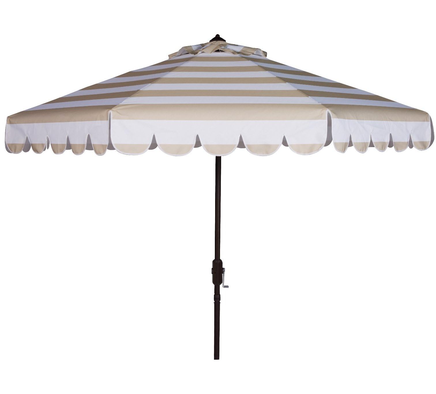 Photo 1 of 9ft Market Patio Umbrella Replacement Canopy, UV Protective, Fade Resistant, Vented Design for Outdoor Use (Black White Stripe)