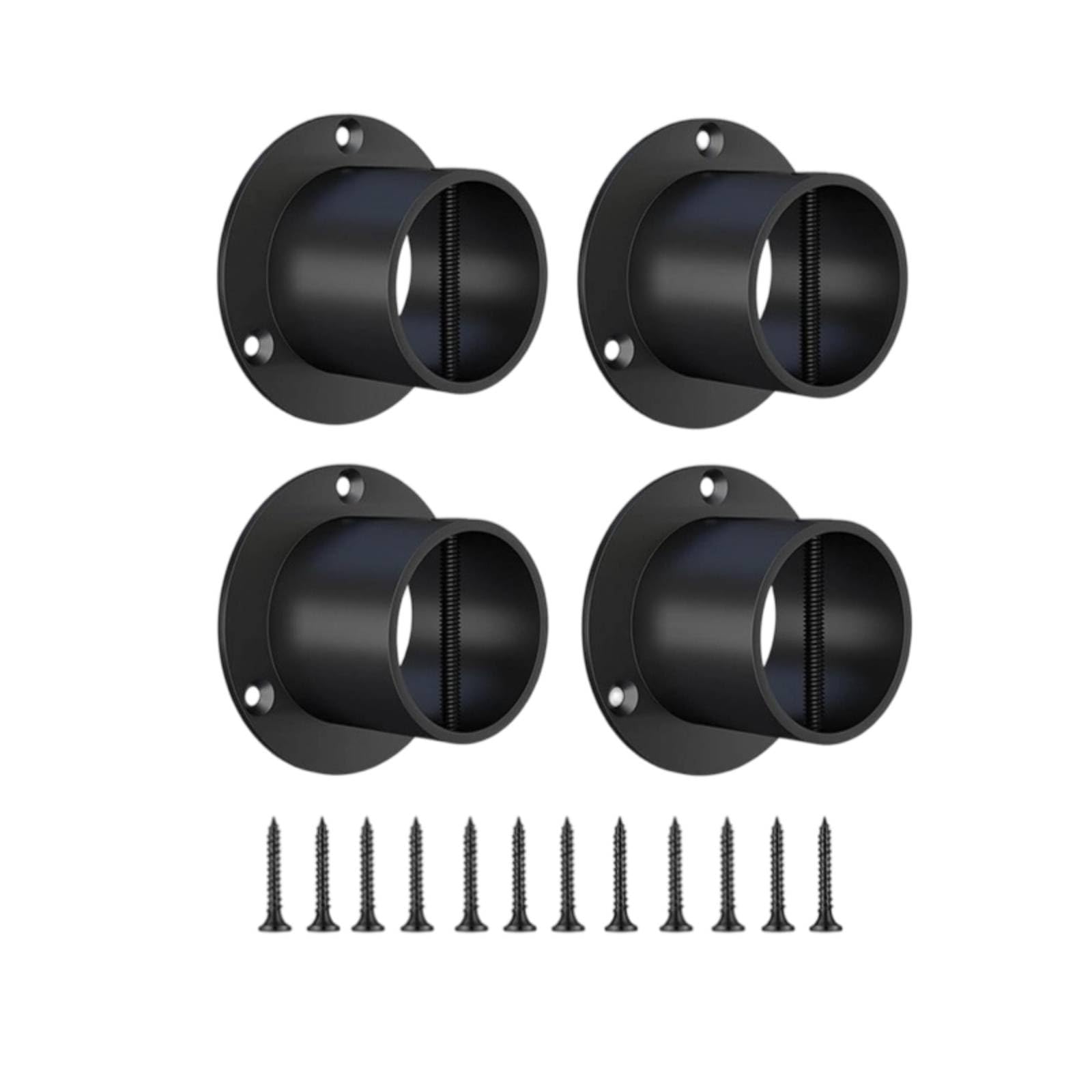 Harilla 4 Pezzi Staffa rminale per Corda in Acciaio Inox con Finitura Verniciata a Polvere Nera Antiruggine per, Spazi Esrni Nautici