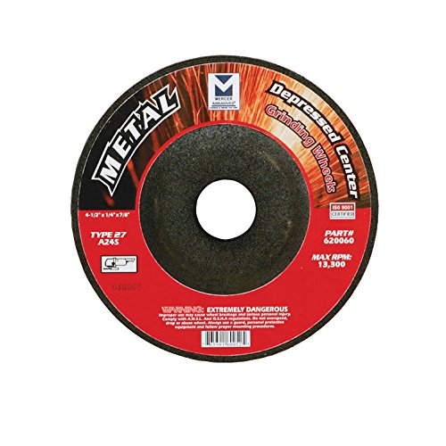 Mercer Industries Depressed Center Grinding Wheel, (25 Pack), 4-1/2