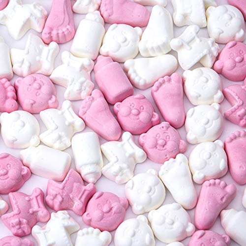 Lovalls' Pink and White Baby Mix Sac de 1 kg – Mélange rose – Bonbons roses – Cadeaux de fête – Révélation du sexe